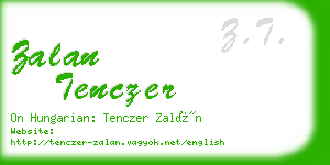 zalan tenczer business card